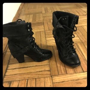 Steve Madden heeled combat boots size 7